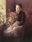 Lord, Caroline A. Woman with Geraniums Spain oil painting reproduction